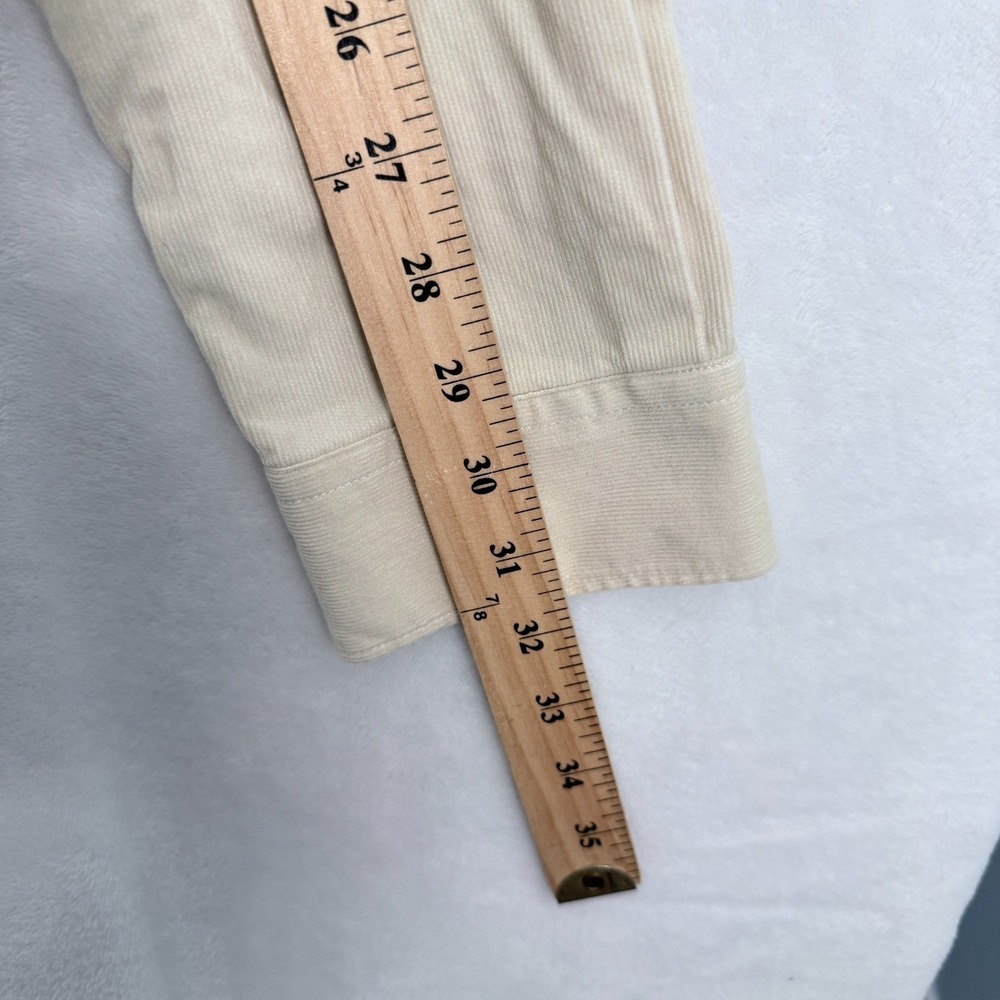 Orlebar Brown Corduroy Shirt Mens M Beige Casual Preppy Button Up - Picture 8 of 11